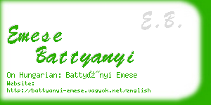 emese battyanyi business card